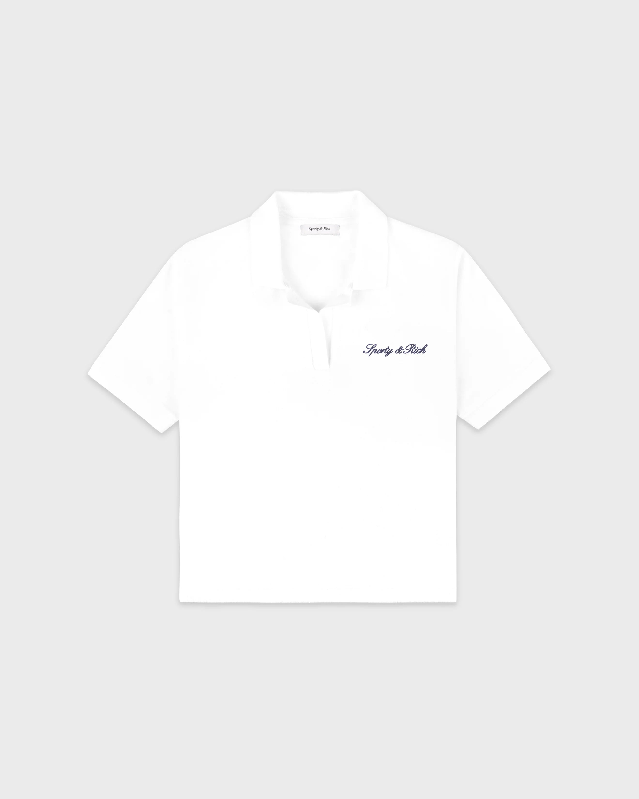 SIGNATURE LOGO TERRY POLO WHITE