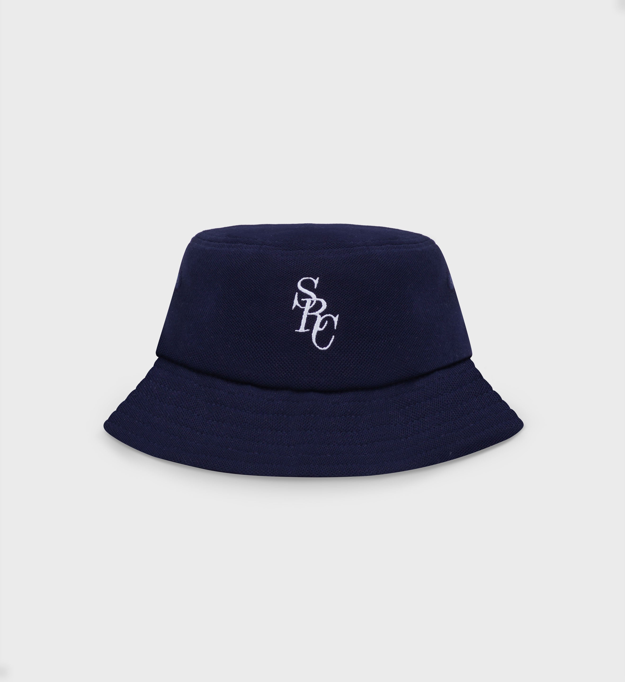 SRC PIQUE BUCKET HAT NAVY/WHITE