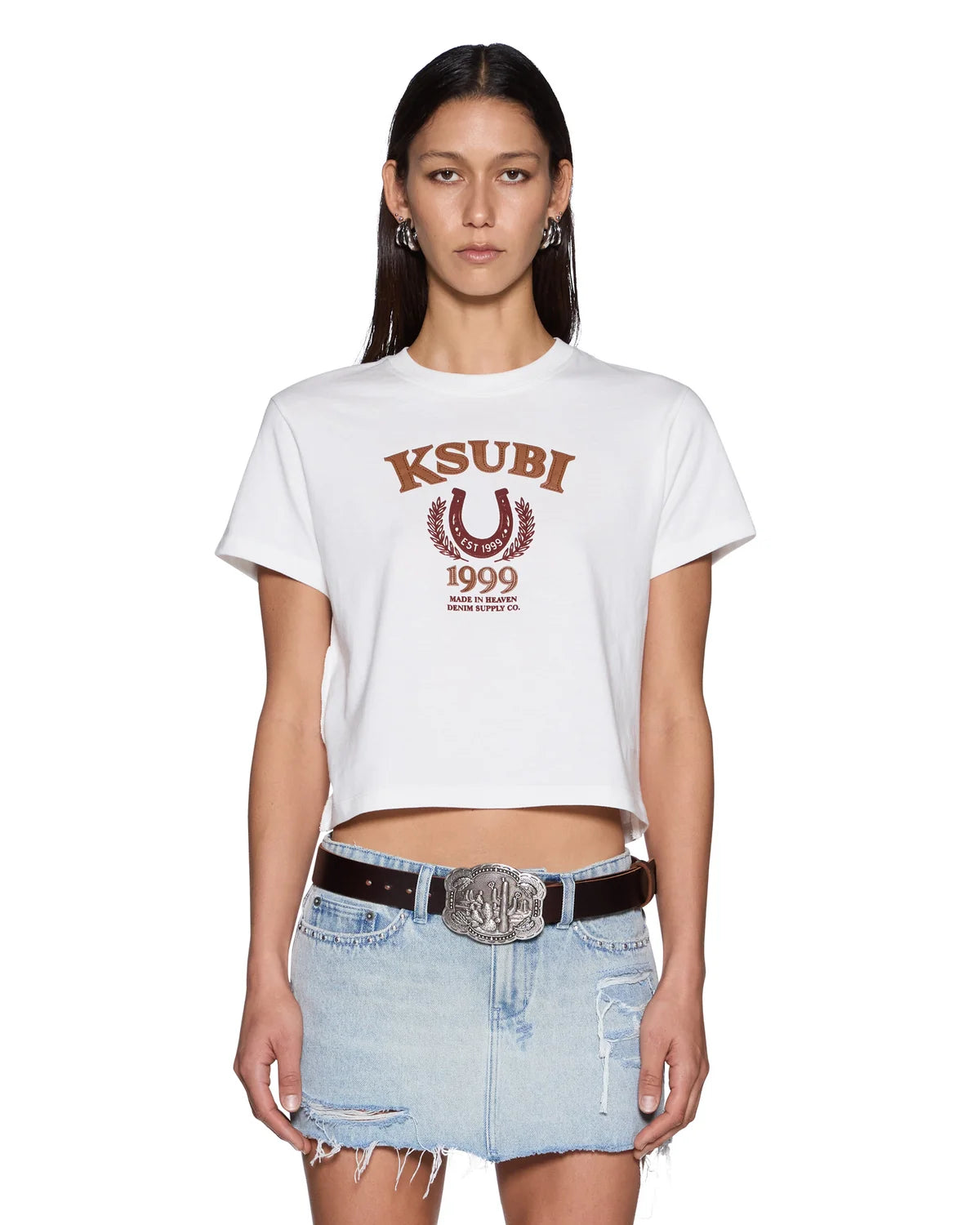 KSUBI PATCH SHRUNKEN SS TEE VINTAGE WHITE