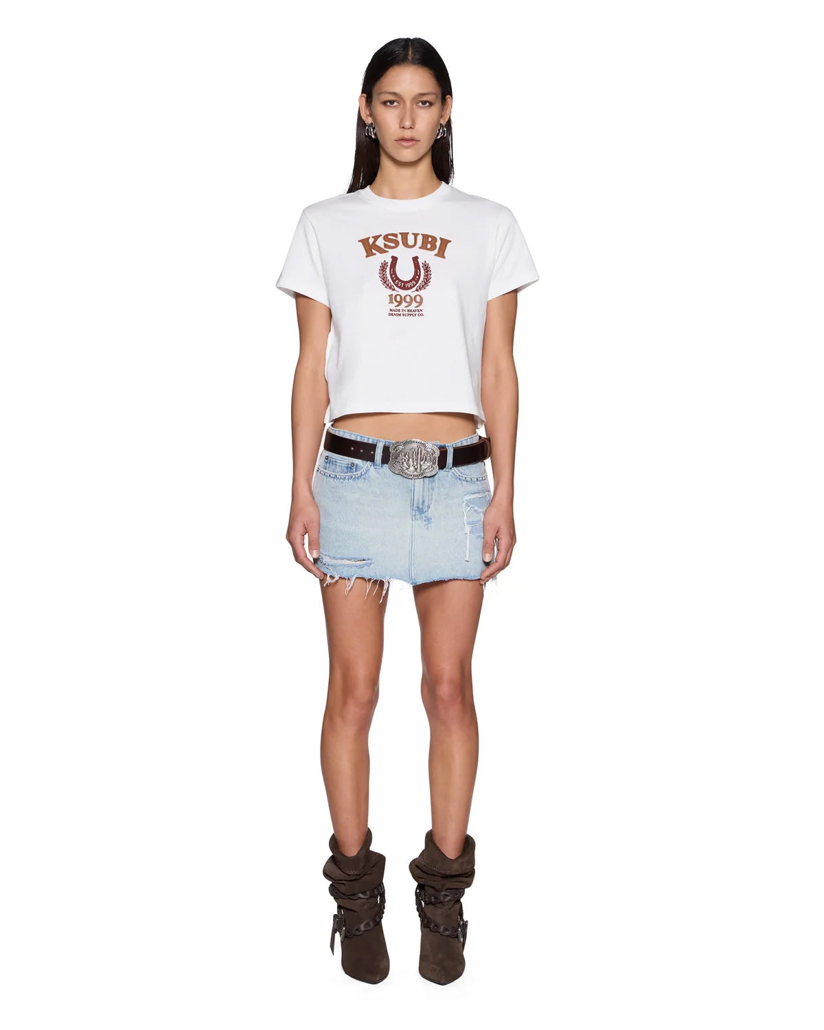 KSUBI PATCH SHRUNKEN SS TEE VINTAGE WHITE