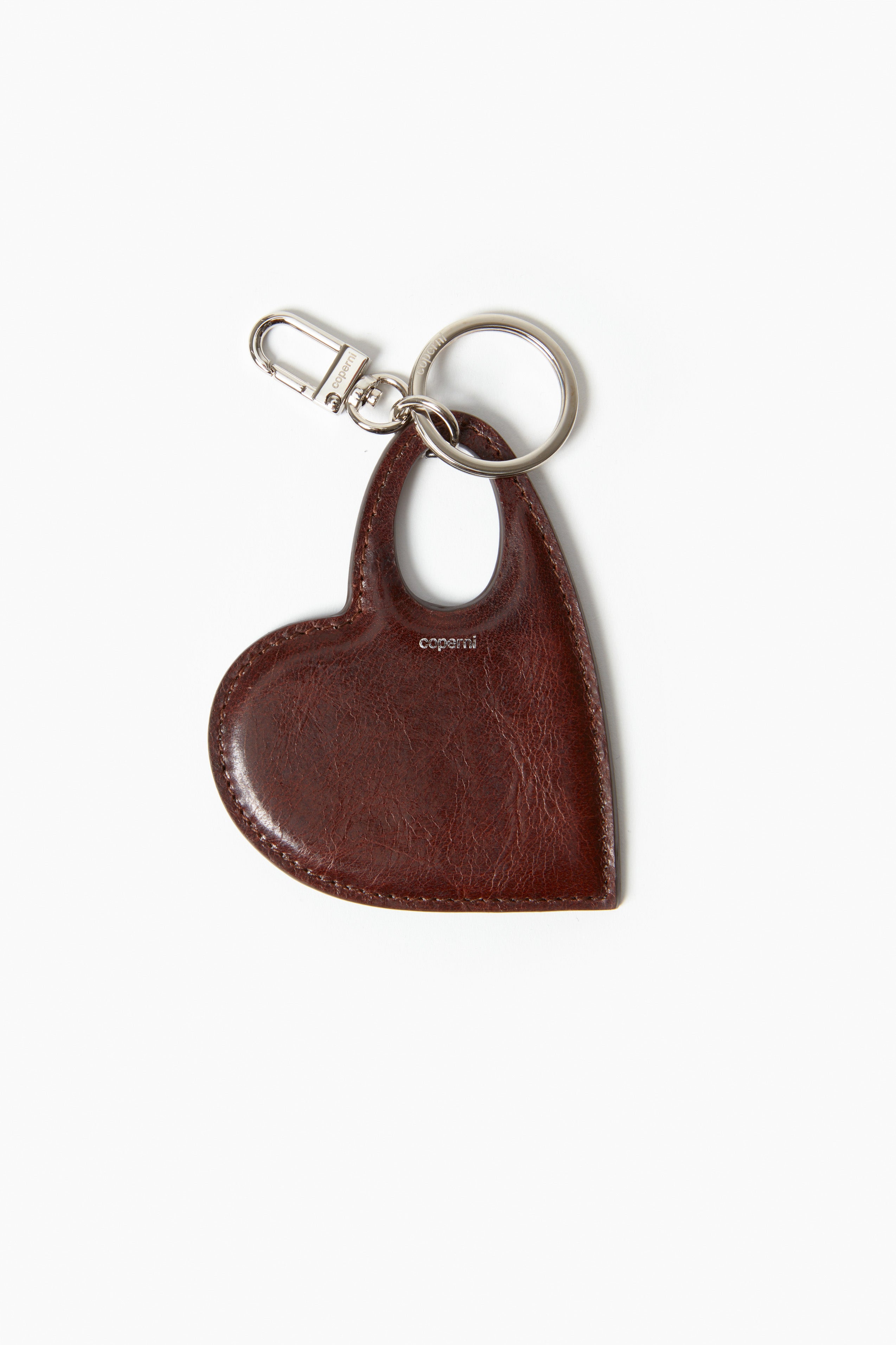 HEART KEYCHAIN BROWN