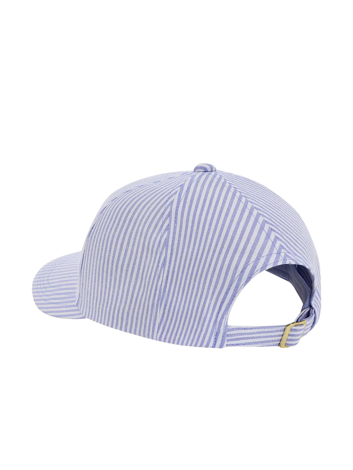 ANTOINE CLUB CAP IN XENON BLUE PINSTRIPE