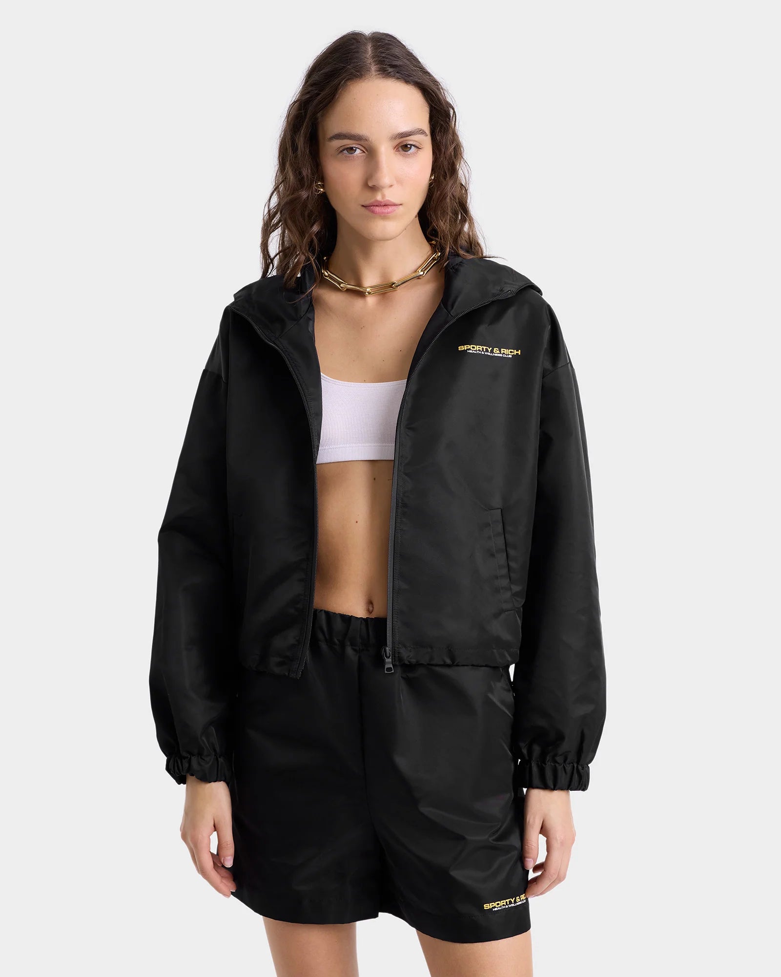 BOLD HEALTH NYLON WINDBREAKER BLACK/GOLD