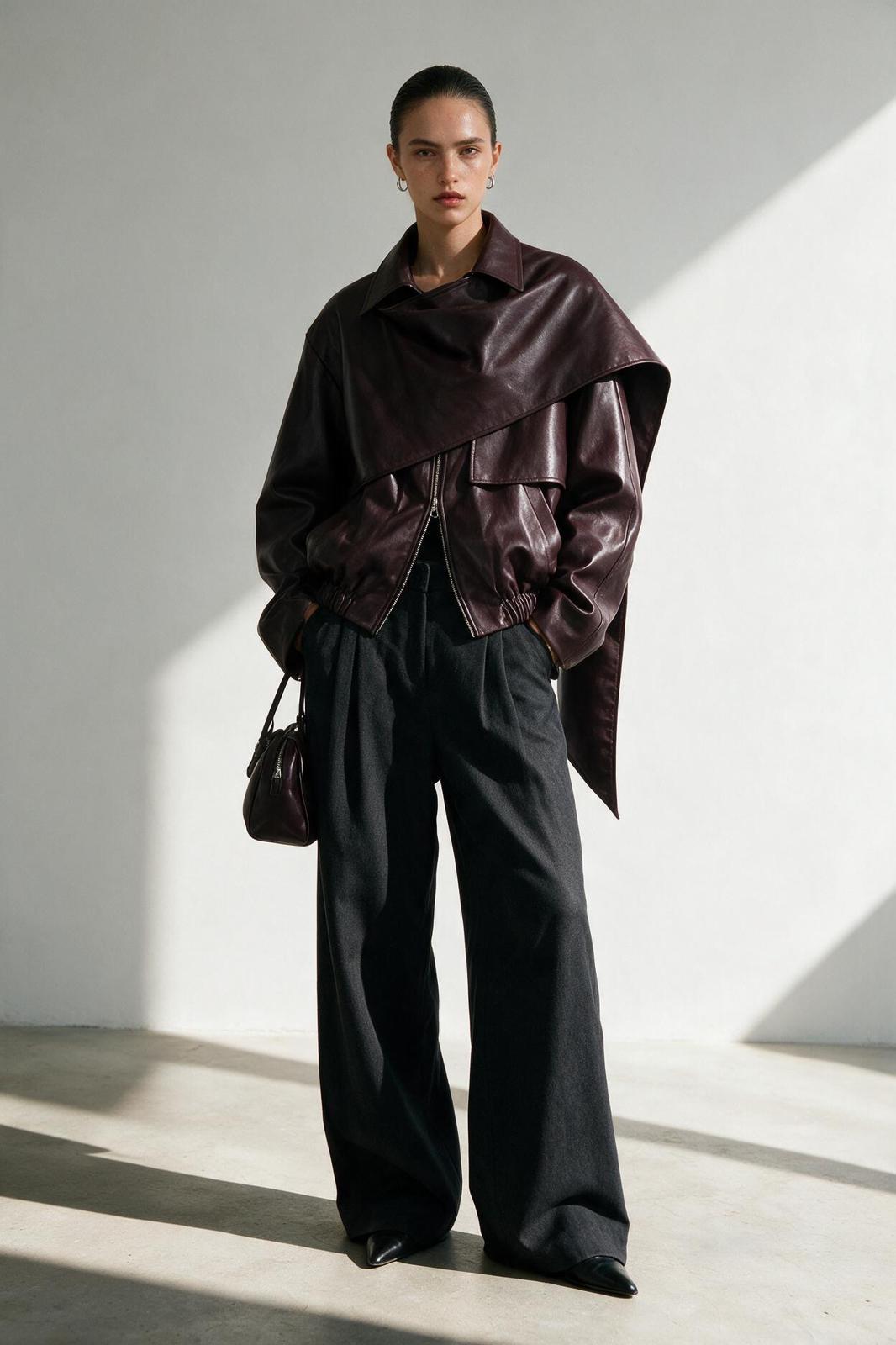PRAGA JACKET IN BURGUNDY