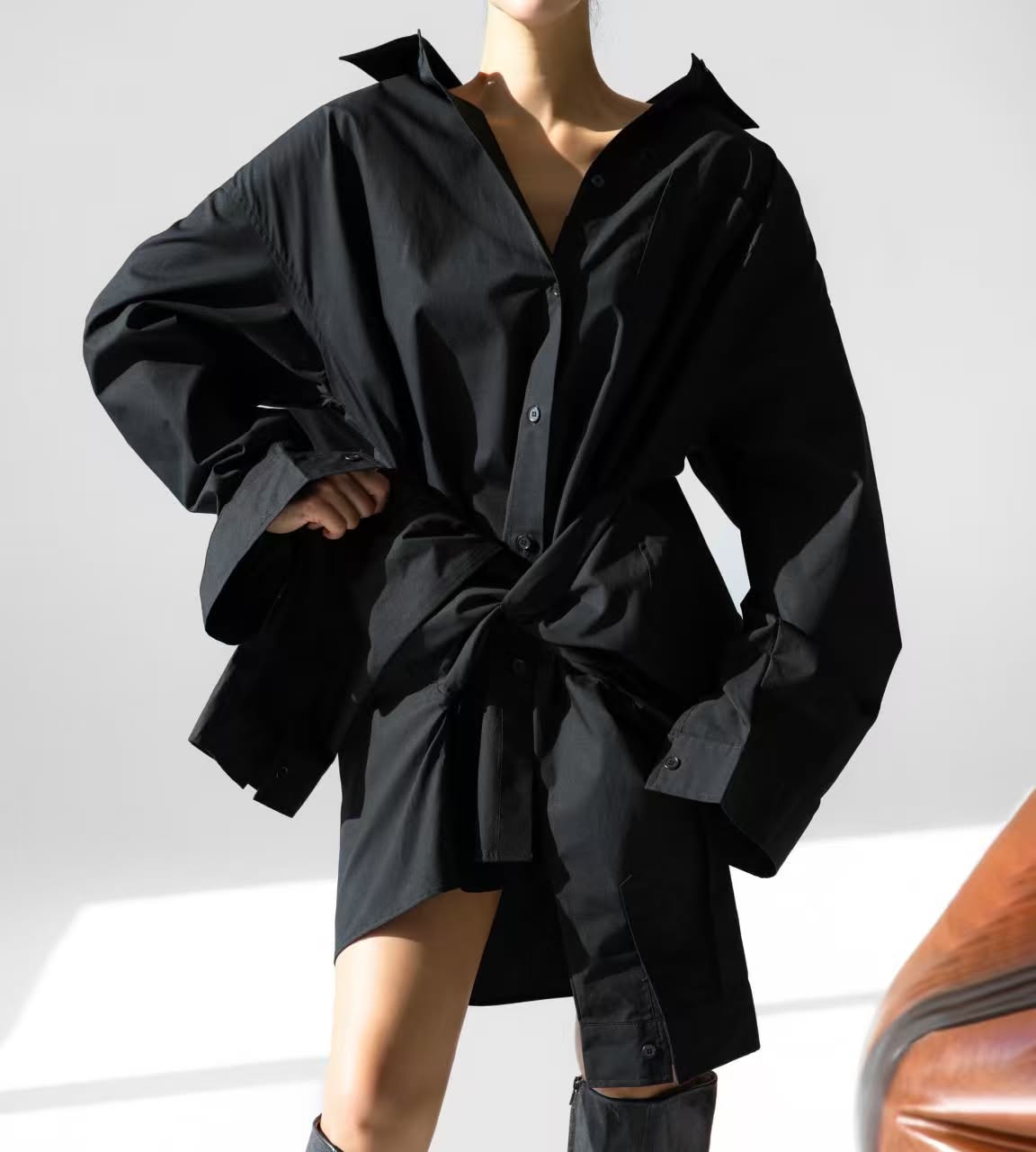 BEBA DRESS SHIRT IN BLACK