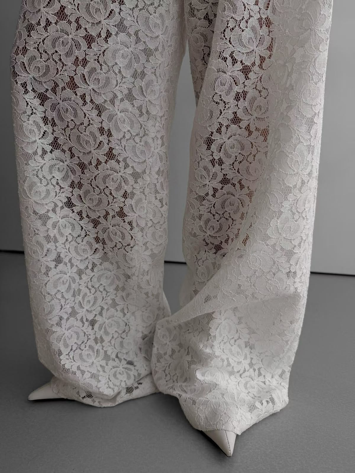 ALF LACE PANTS IN WHITE