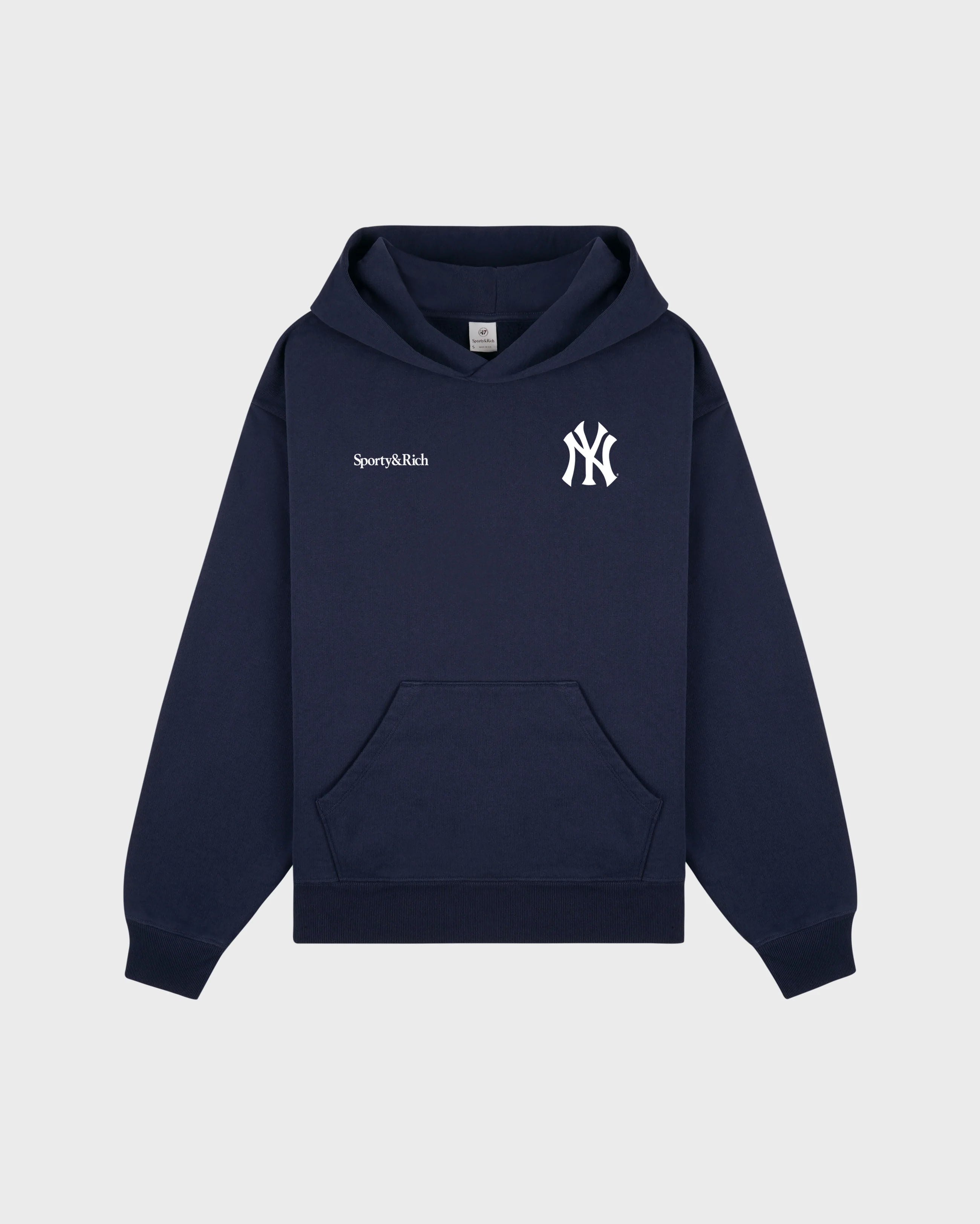 YANKEES CURVE HOODIE IN DARK NAVY