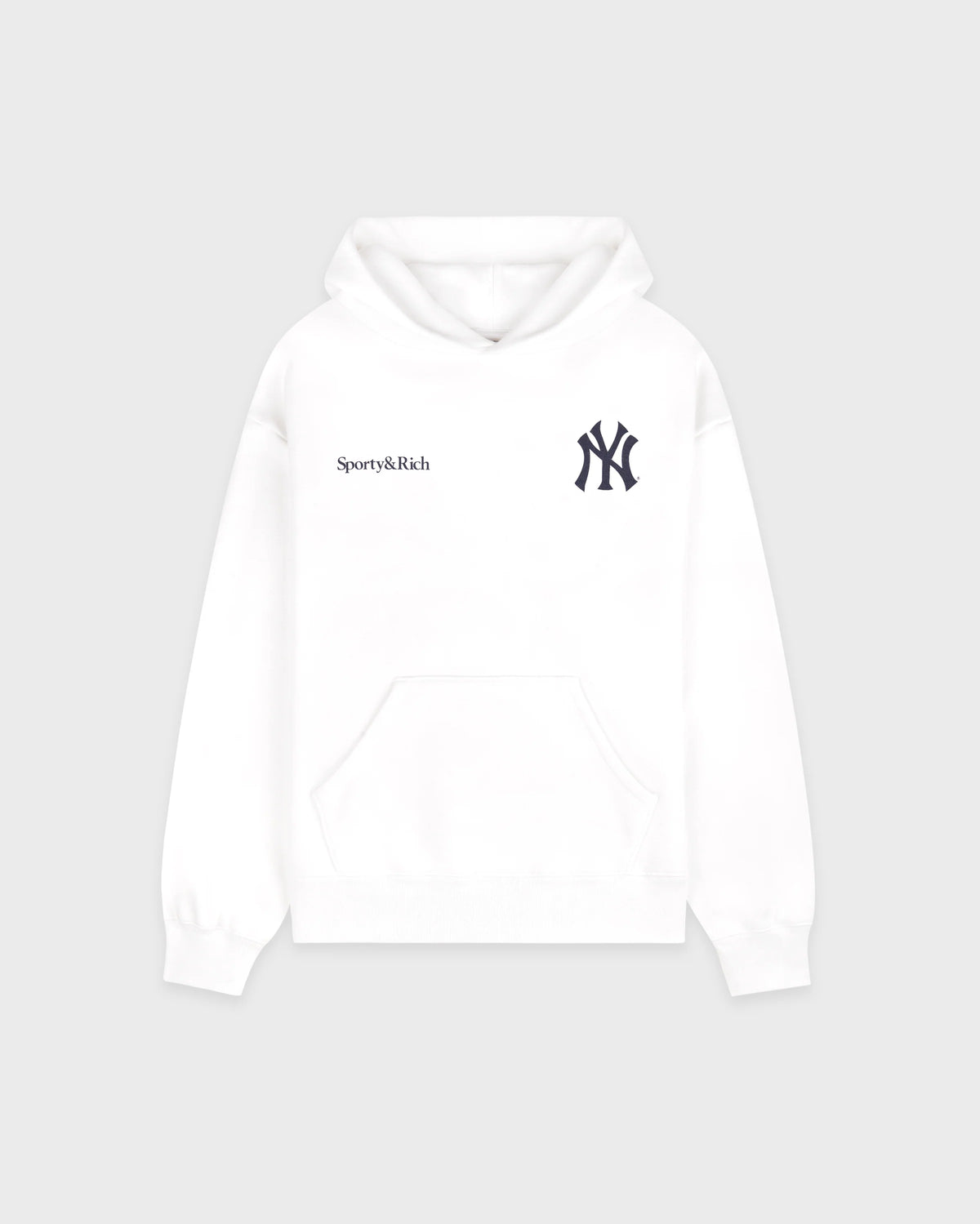 YANKEES CURVE HOODIE IN WHITE