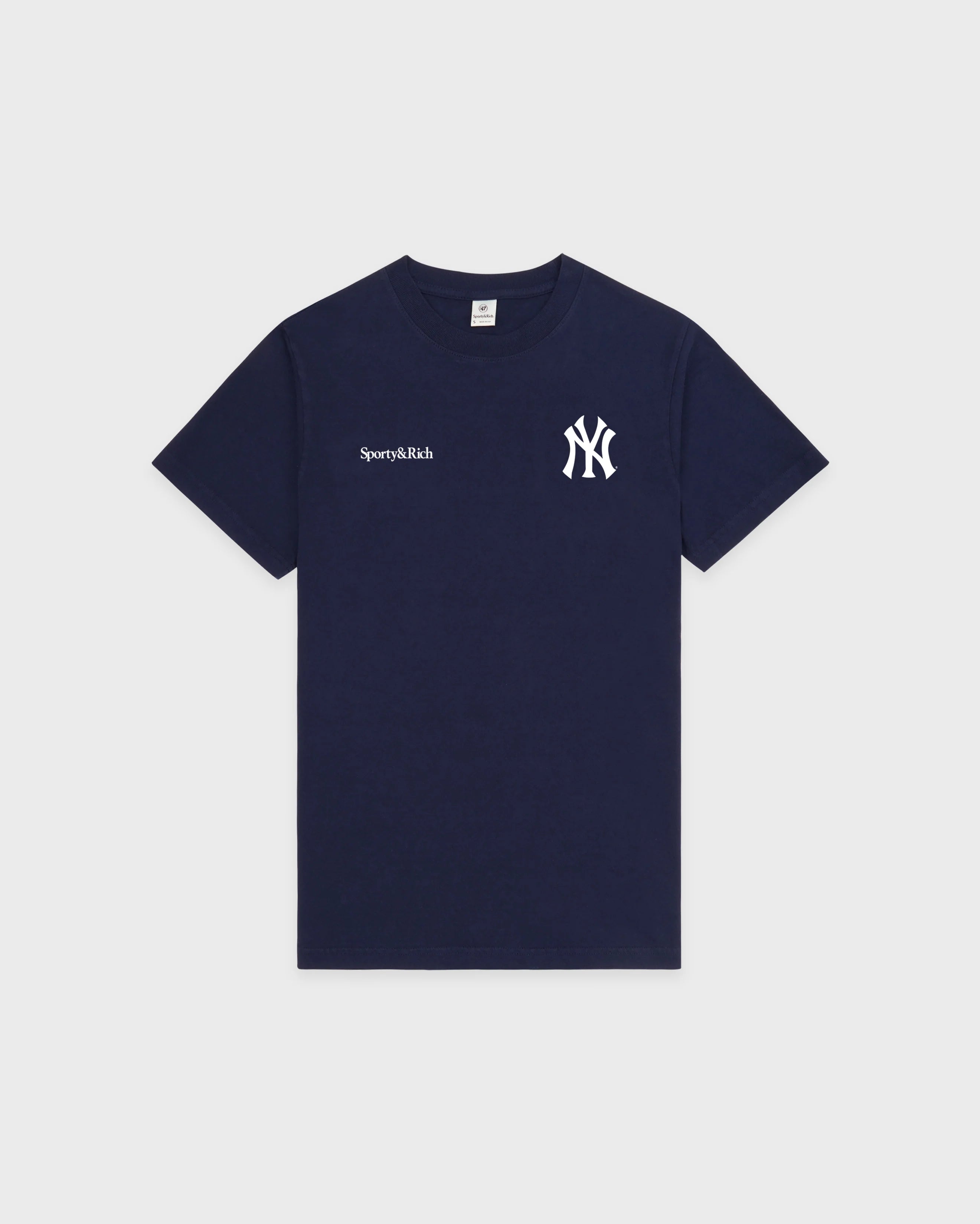 YANKEES ARCH T-SHIRT IN DARK NAVY/WHITE