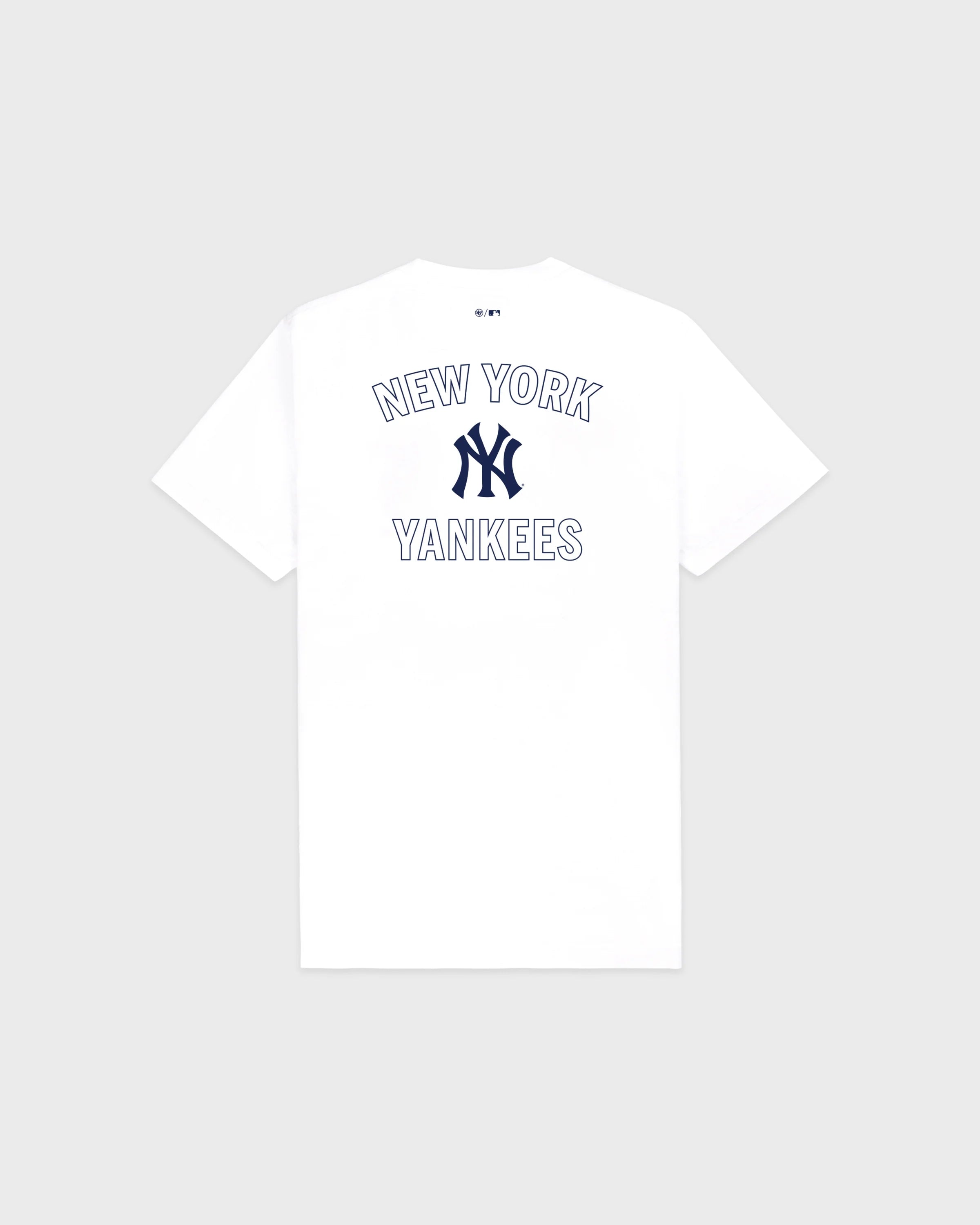 YANKEES ARCH T-SHIRT IN WHITE/DARK NAVY