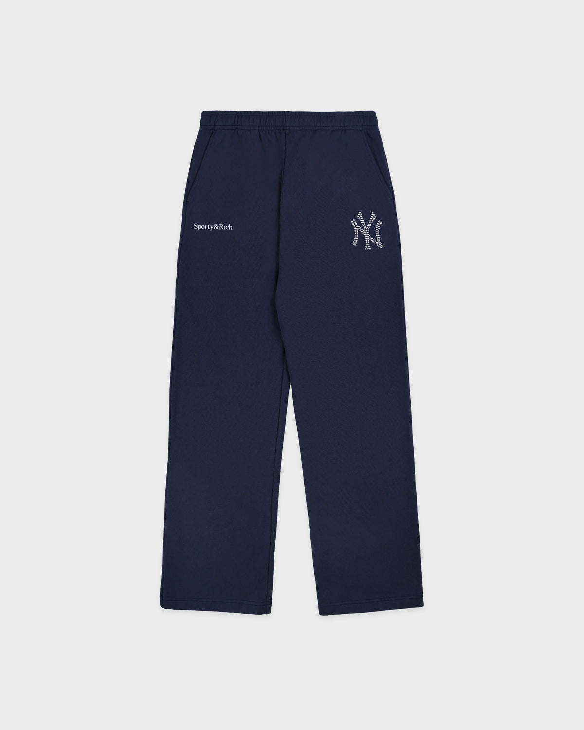 YANKEES KRYSTAL WIDE SWEATPANT IN DARK NAVY/WHITE
