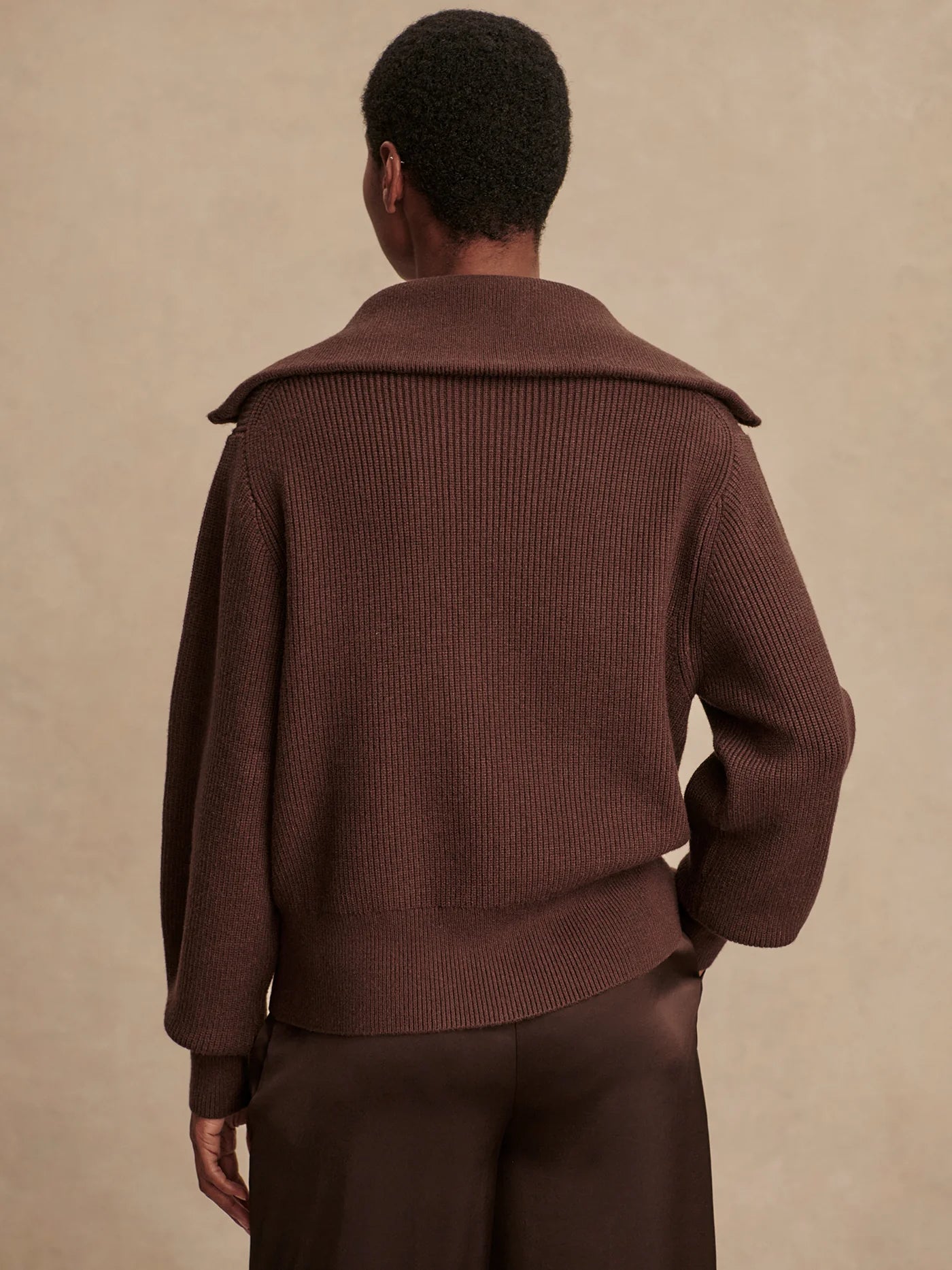ENRICO KNIT JACKET COFFEE BEAN