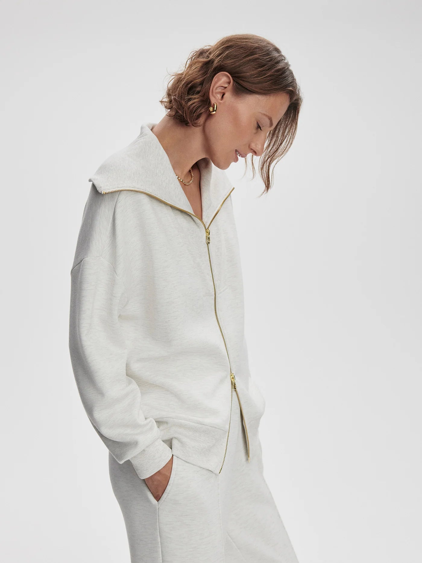 HALLEY ZIP THROUGH SWEAT