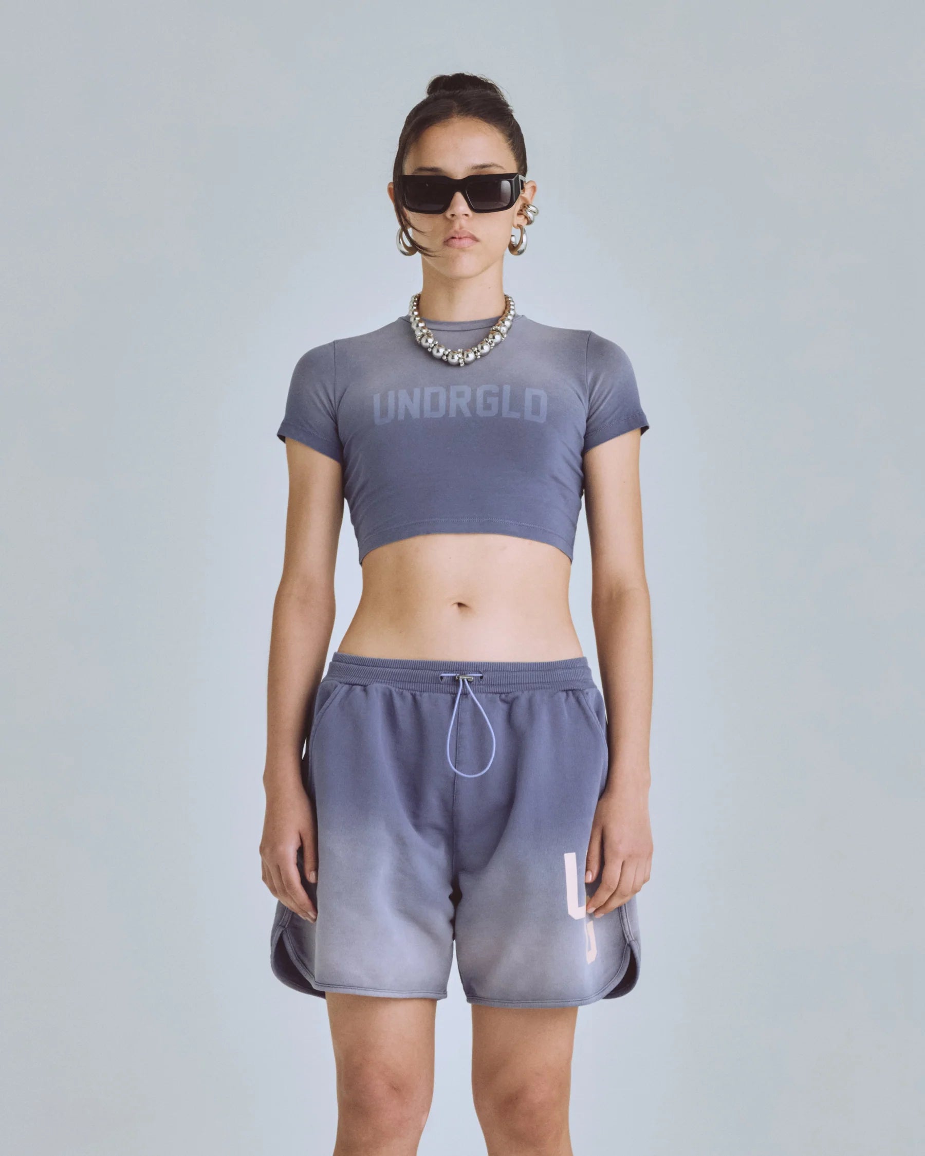 AGNUS DEI BABY TEE IN FADDED PURPLE