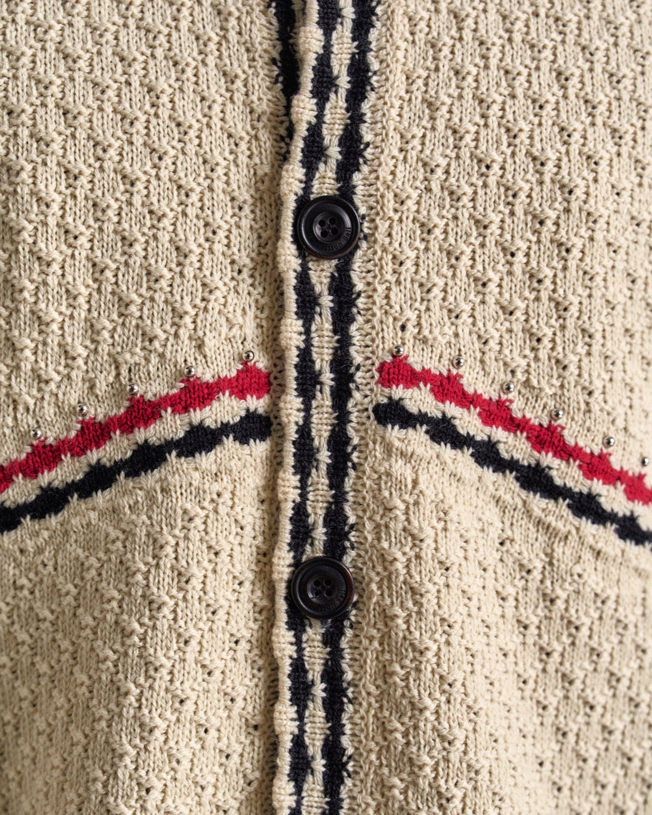 FANTASIA ROUND-NECK CARDIGAN IN ECRU