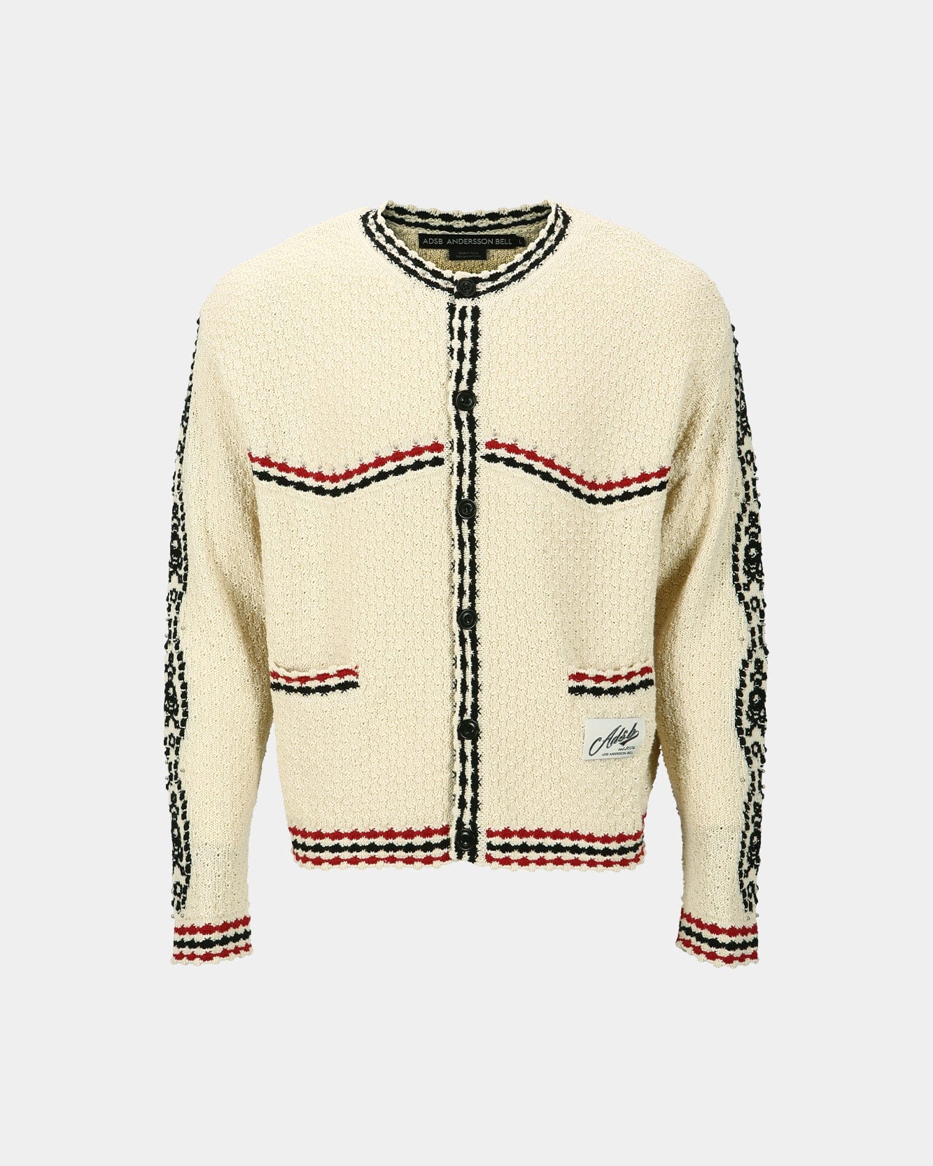 FANTASIA ROUND-NECK CARDIGAN IN ECRU