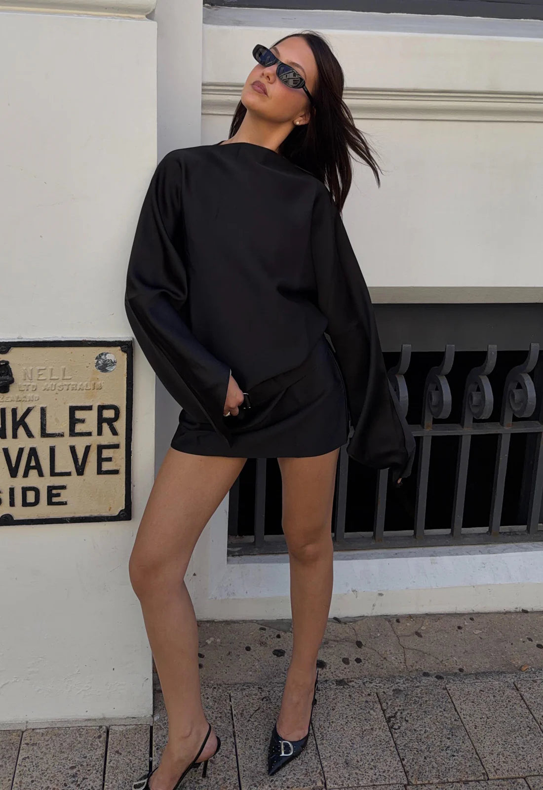 TOUCH MINI DRESS NOIR