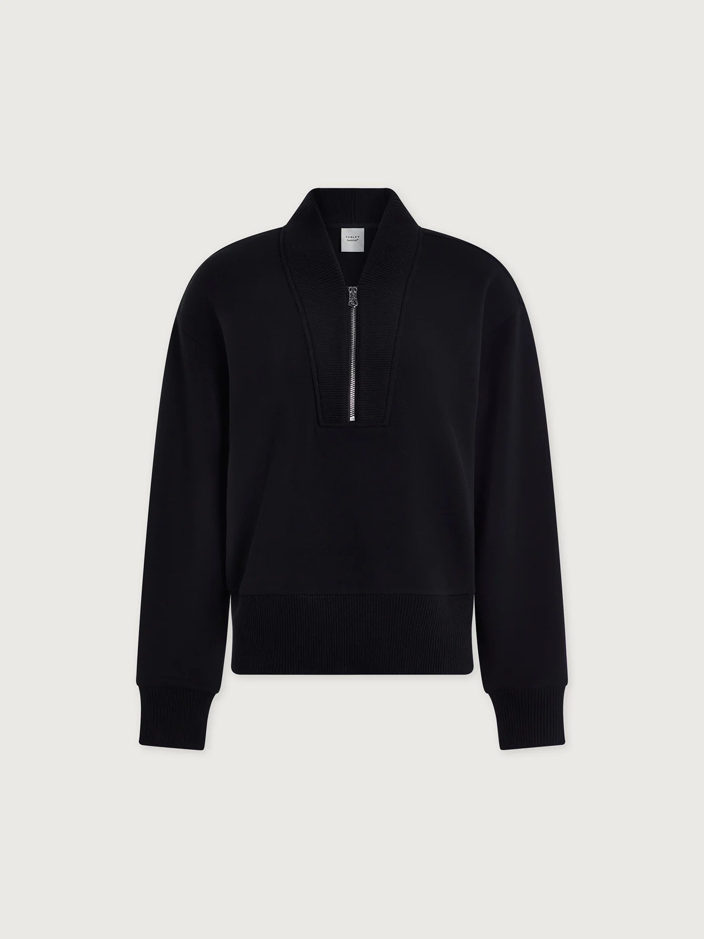 SALLY HALF ZIP SWEAT BLACK