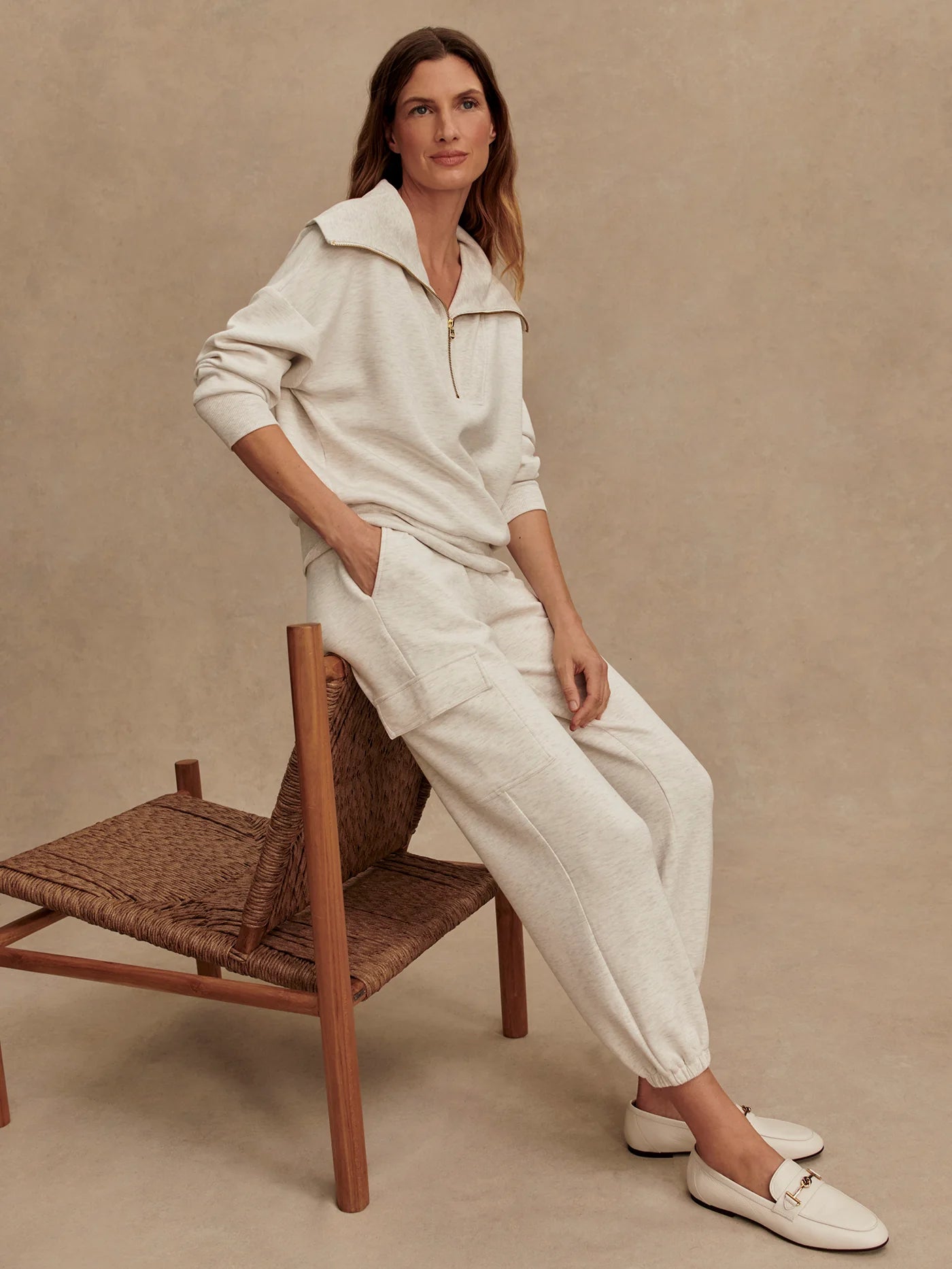 THE CARGO PANT 25 IVORY MARL