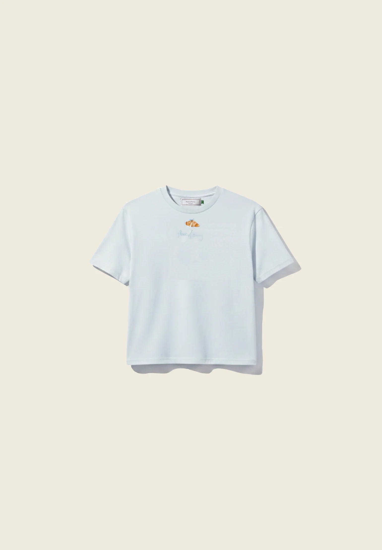 CROISSANT BABY TEE IN SOFT BLUE