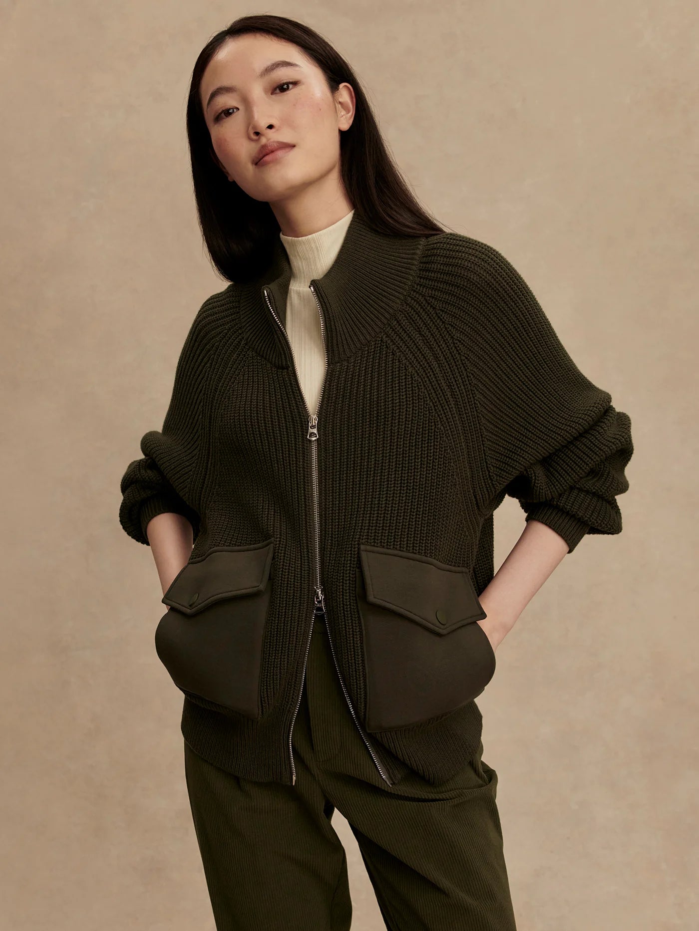 TESSA KNIT JACKET - FOREST NIGHT