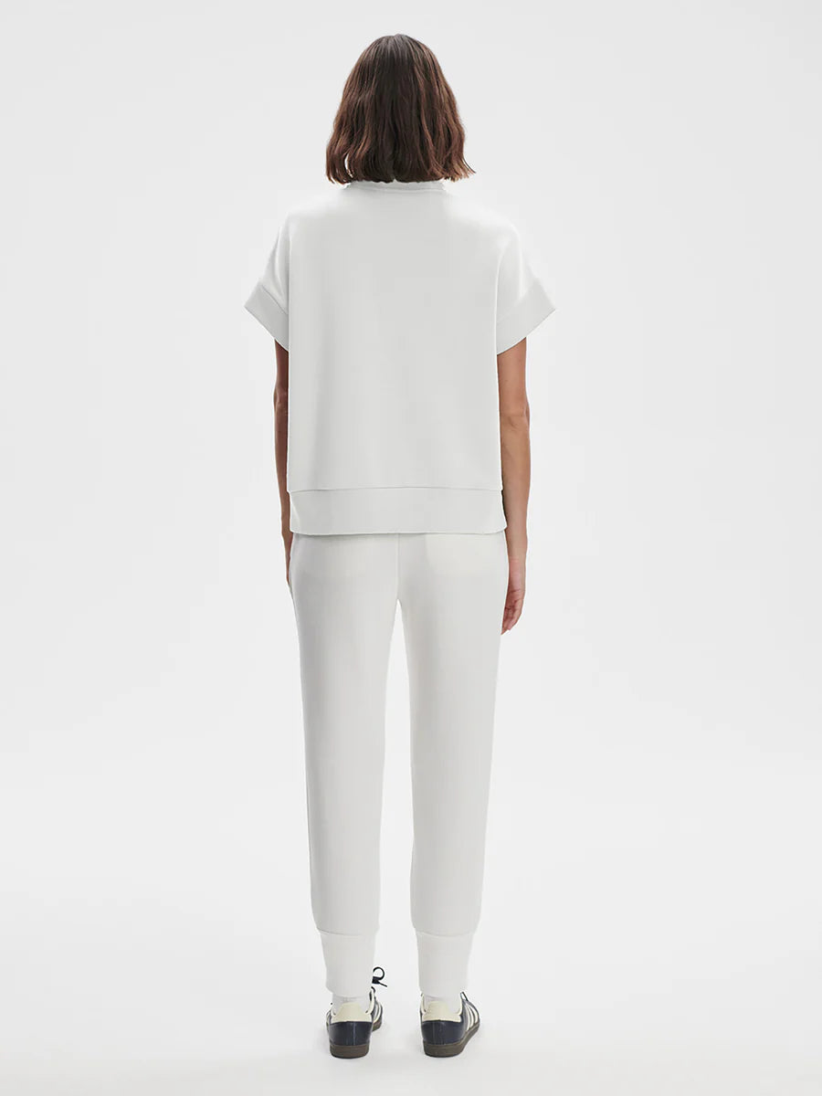 RITCHIE SHORT SLEEVE SWEAT IN WHITE