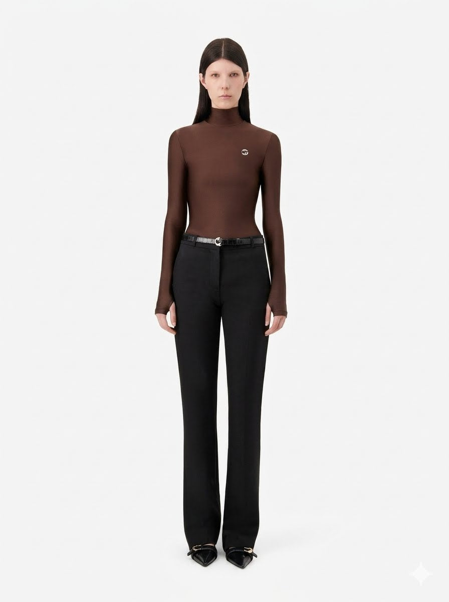 SECOND SKIN TURTLENECK BROWN
