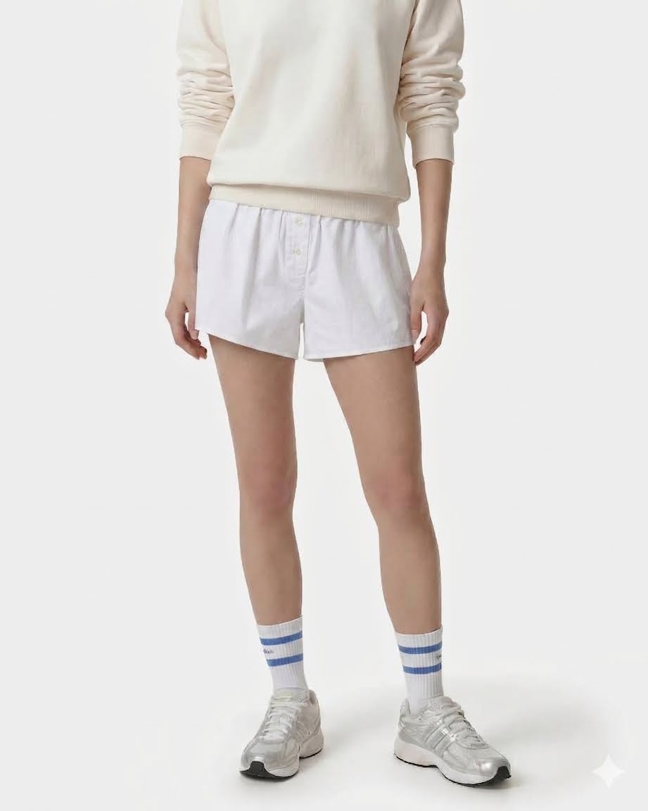 SIGNATURE LOGO RING SHORT - WHITE