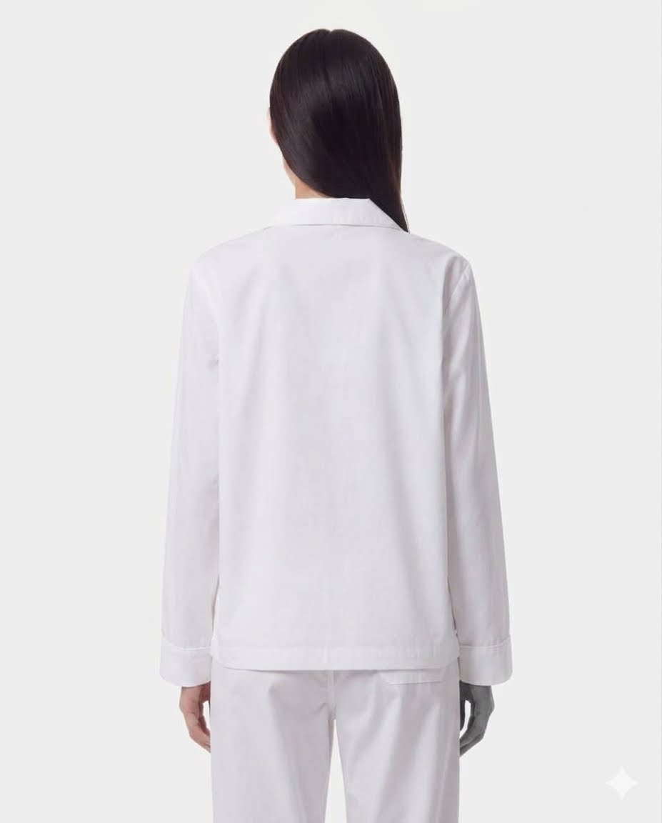 SIGNATURE NY PYJAMA SHIRT WHITE
