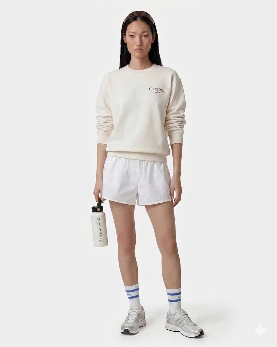 SIGNATURE LOGO RING SHORT - WHITE
