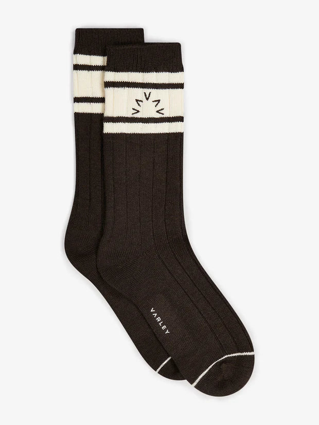 MALISSA PLUSH WID RIB SOCK IN COFFE BEAN