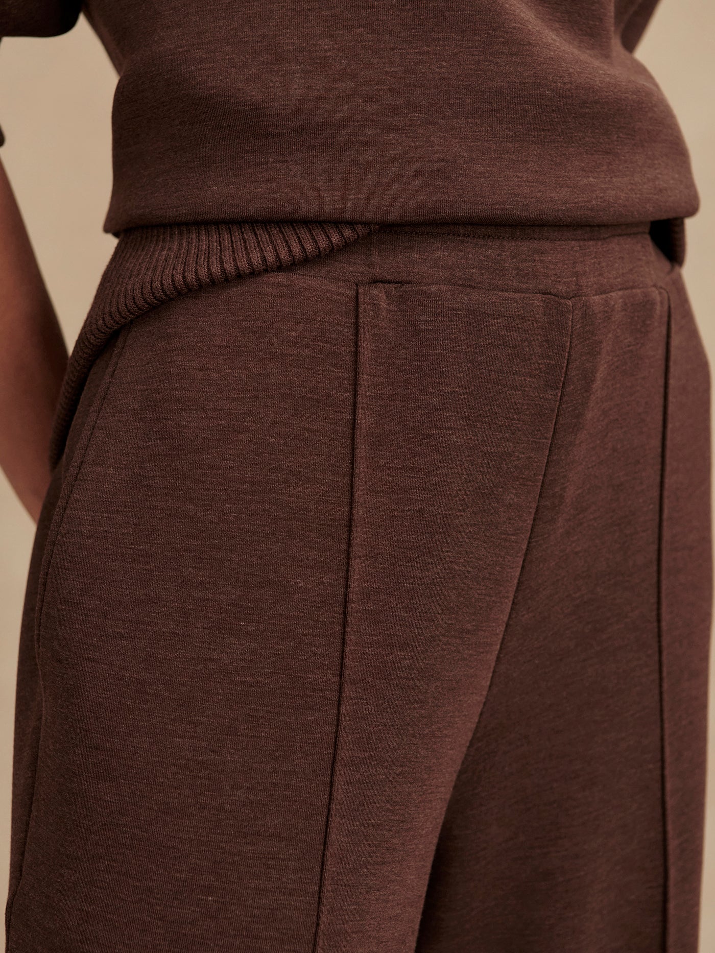 THE WIDE LEG PANT 30 COFFEE BEAN MARL