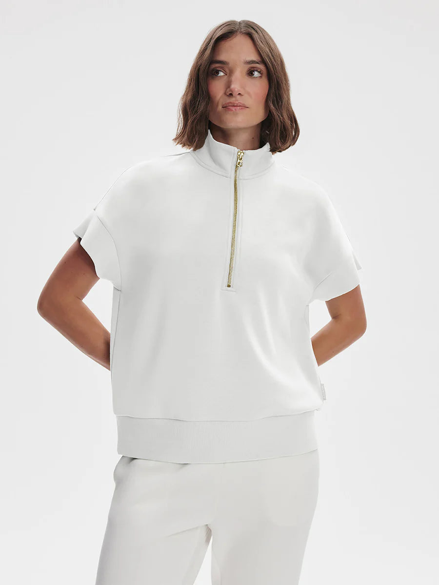 RITCHIE SHORT SLEEVE SWEAT IN WHITE