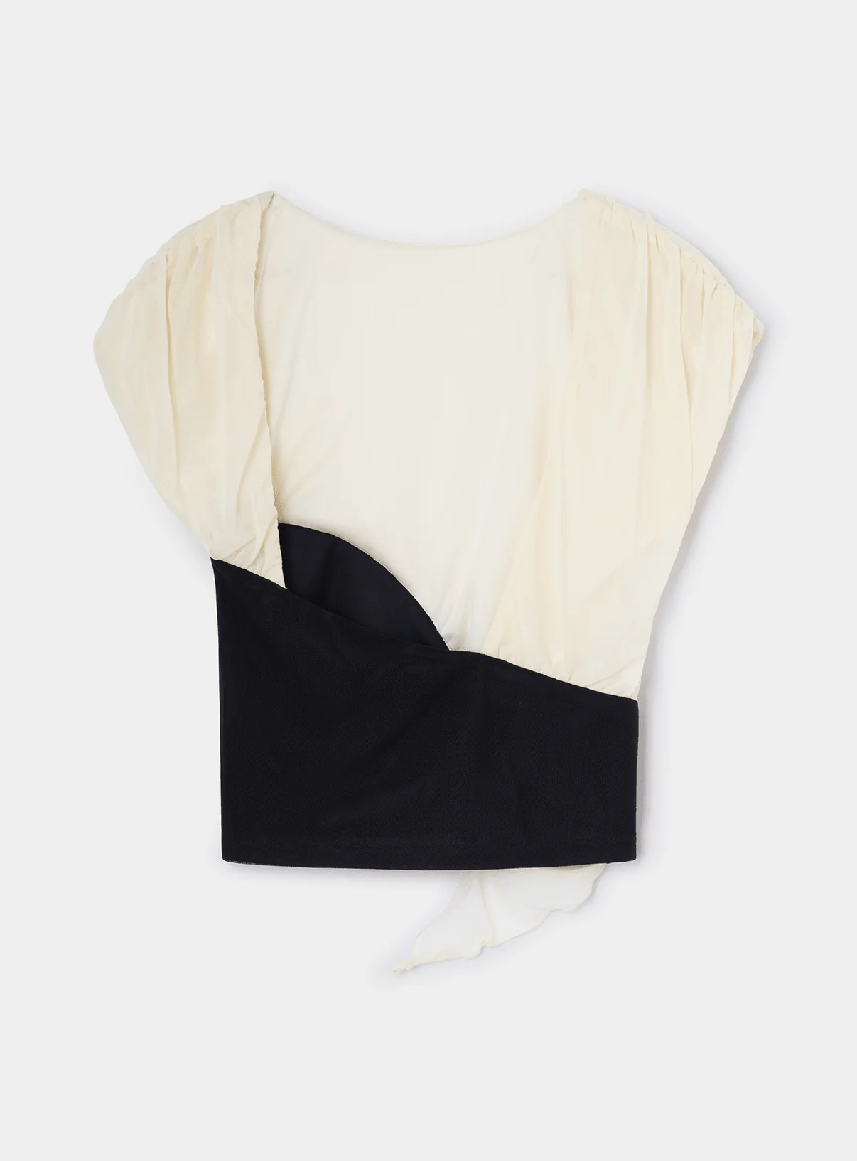 GEMINI ECRU DRAPED TOP