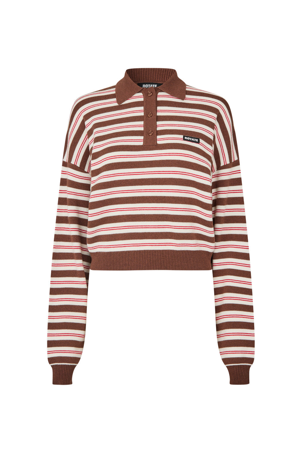 SLINKY KNIT POLO SHAVED CHOCOLATE