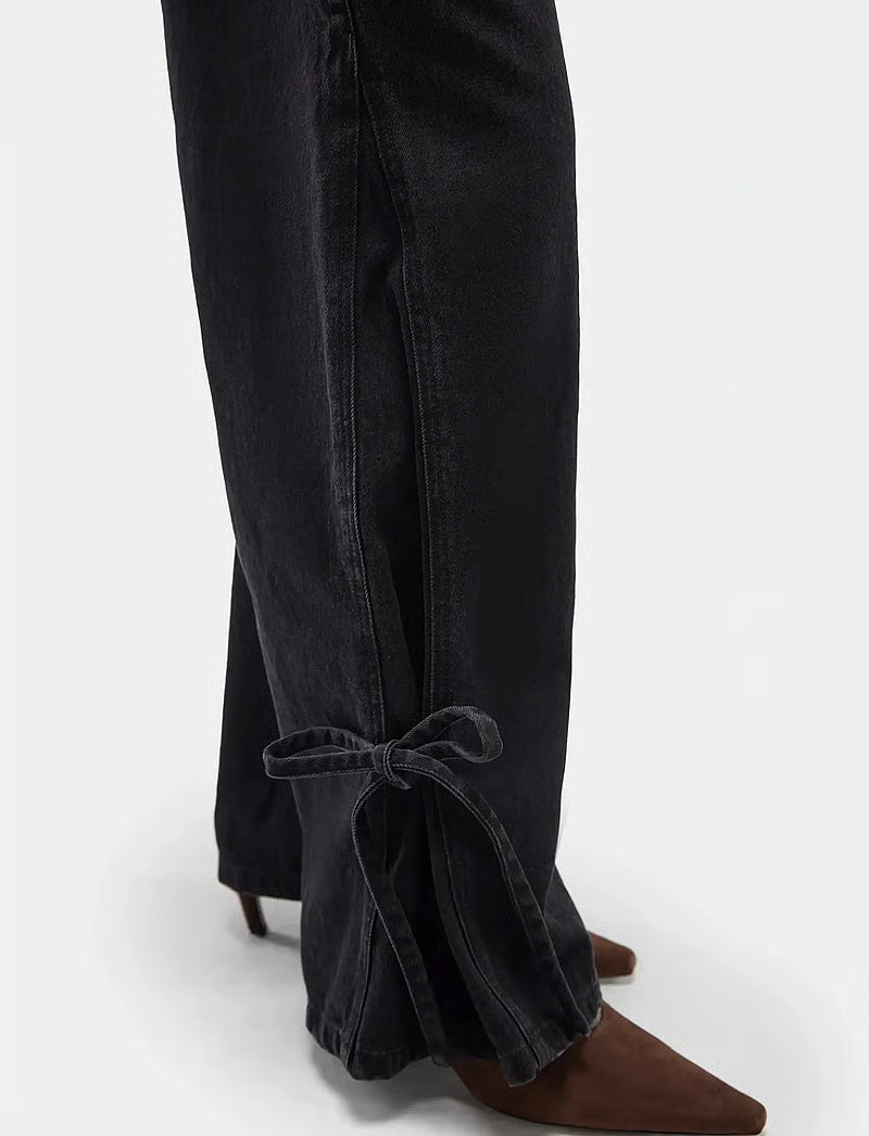 JADA BLACK DENIM RELAXED JEANS