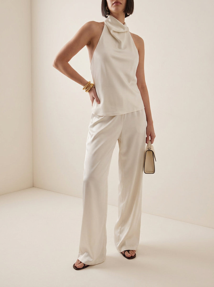 MASIEL SILK SET IN OFF WHITE