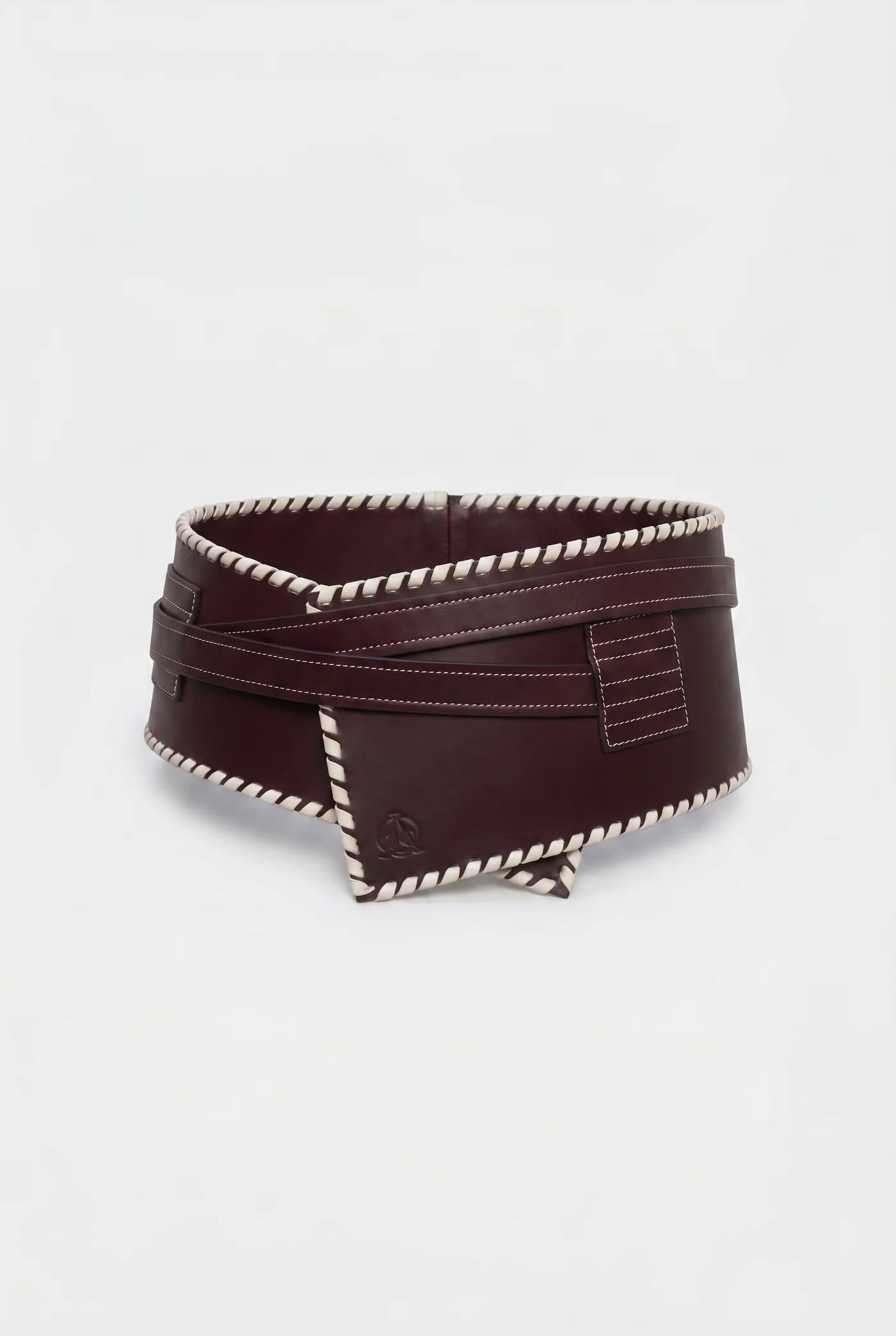 LA TRENZADA BELT BURGUNDY