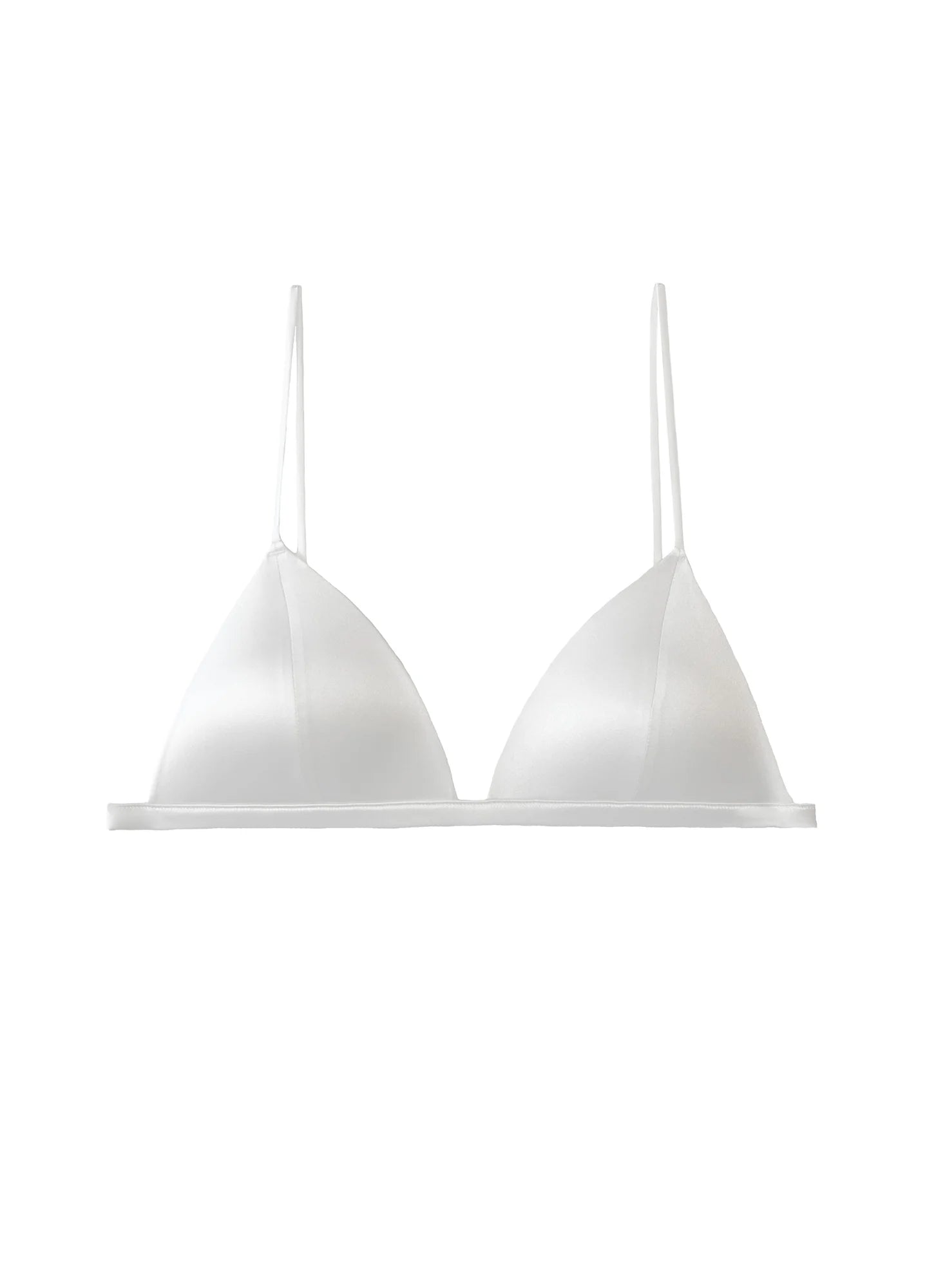 MOLDED TRIANGLE BRA IN IVORY