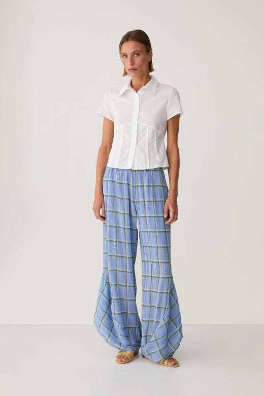 BAY BLUE SQUARED FLOW PANTS