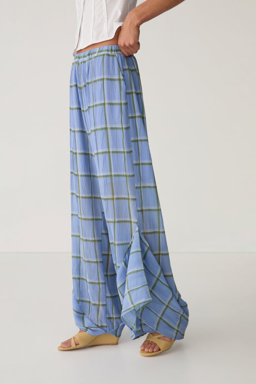 BAY BLUE SQUARED FLOW PANTS