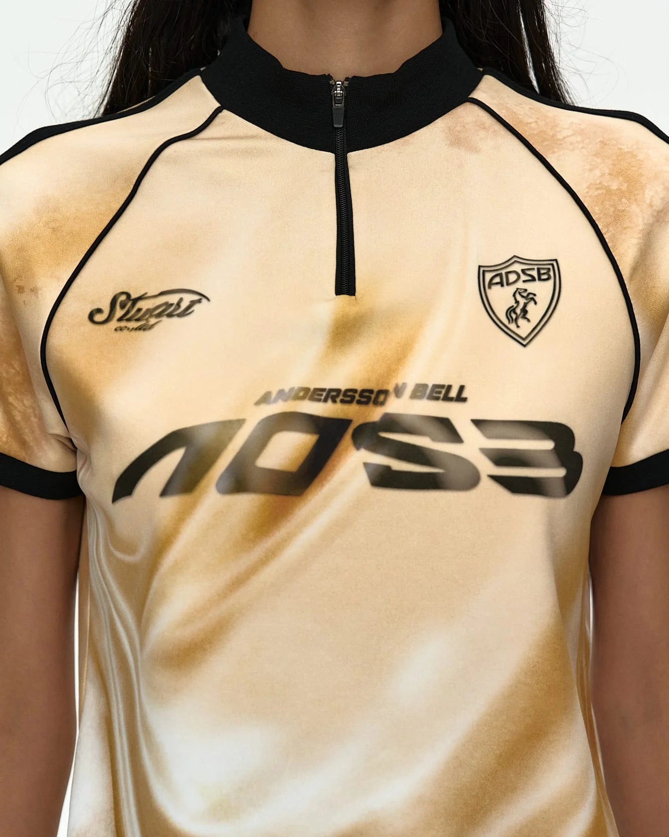 PRINTED FOOTBALL ZIP-UP TOP