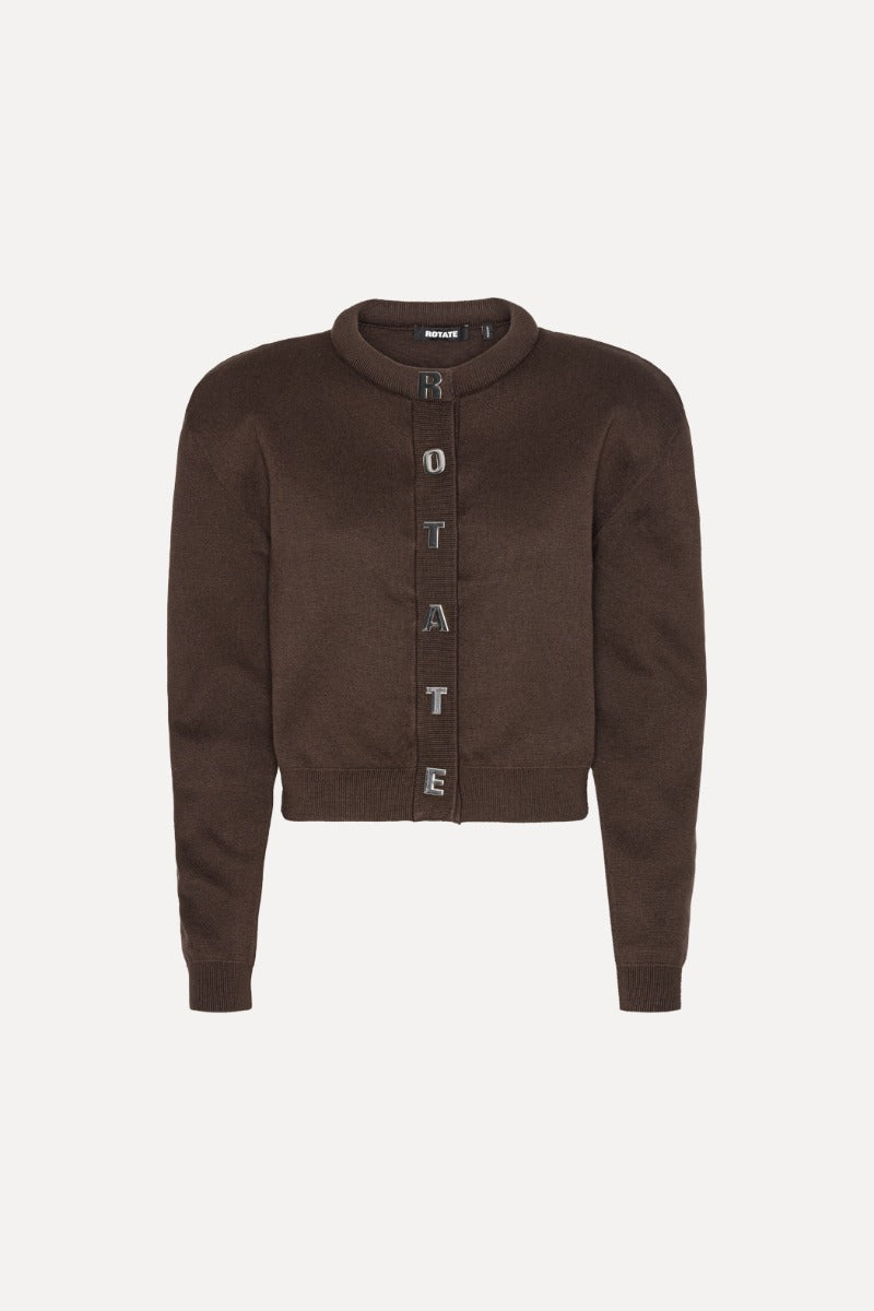 FIRM KNIT SS CARDIGAN MOLE
