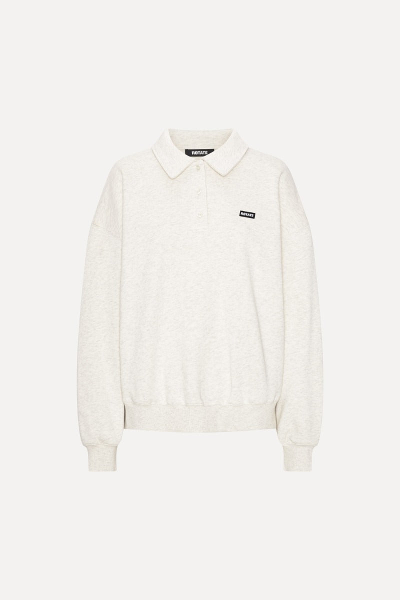 CLASSIC SWEAT POLO WHITE MELANGE