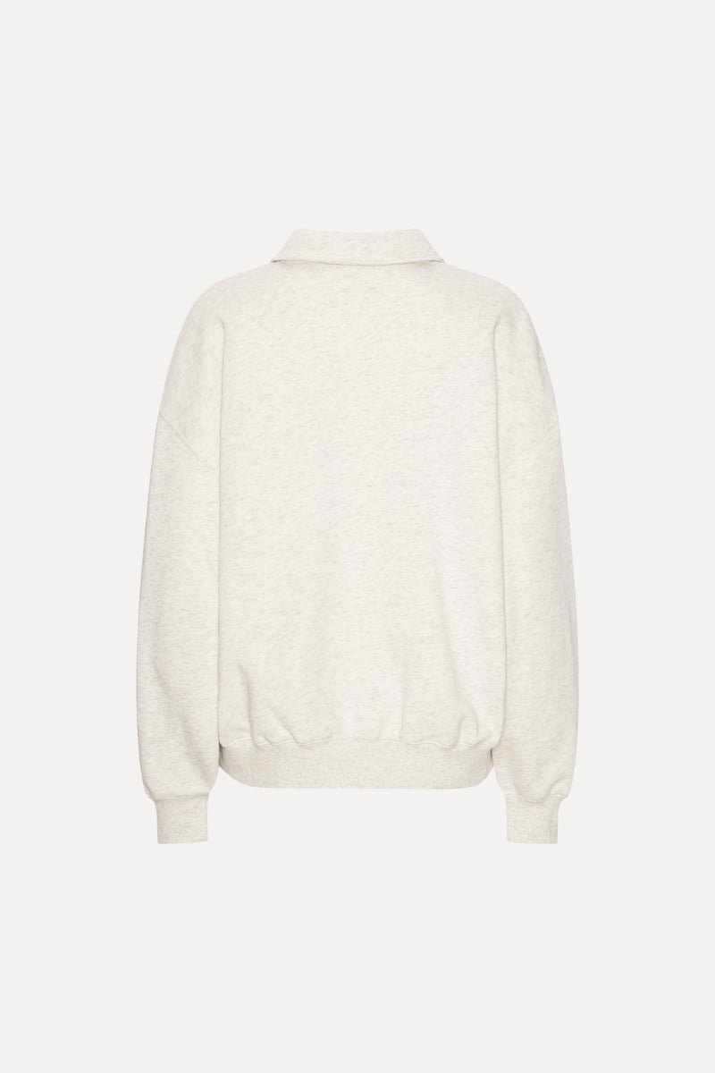 CLASSIC SWEAT POLO WHITE MELANGE