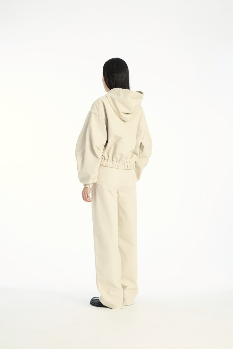 WOVEN JACKET OATMEAL