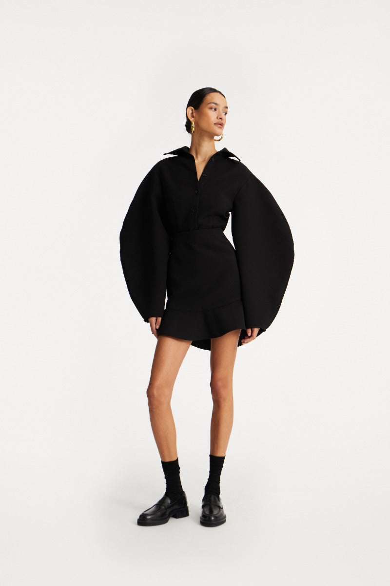 SUITING FITTED SHIRT BLACK