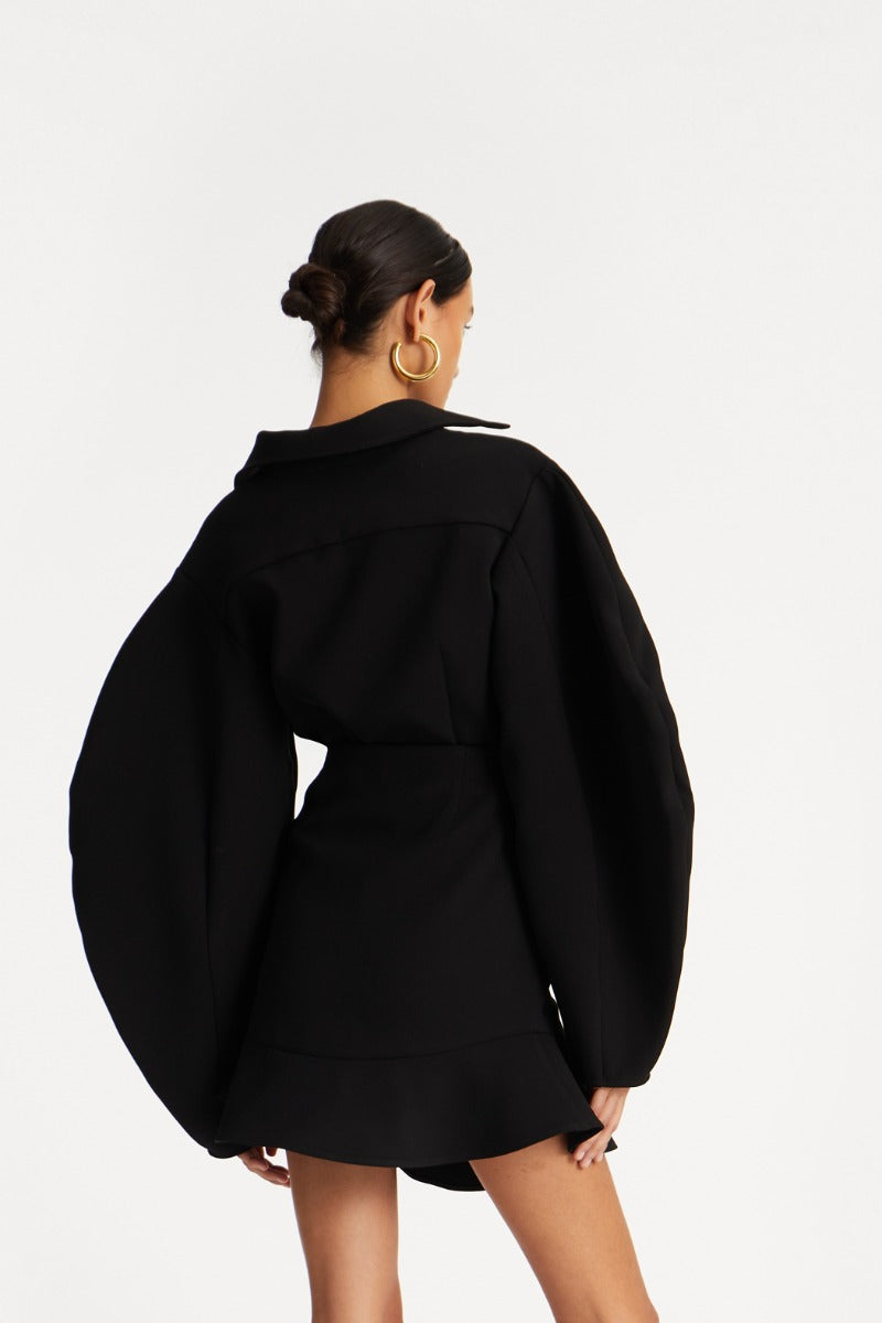 SUITING FITTED SHIRT BLACK