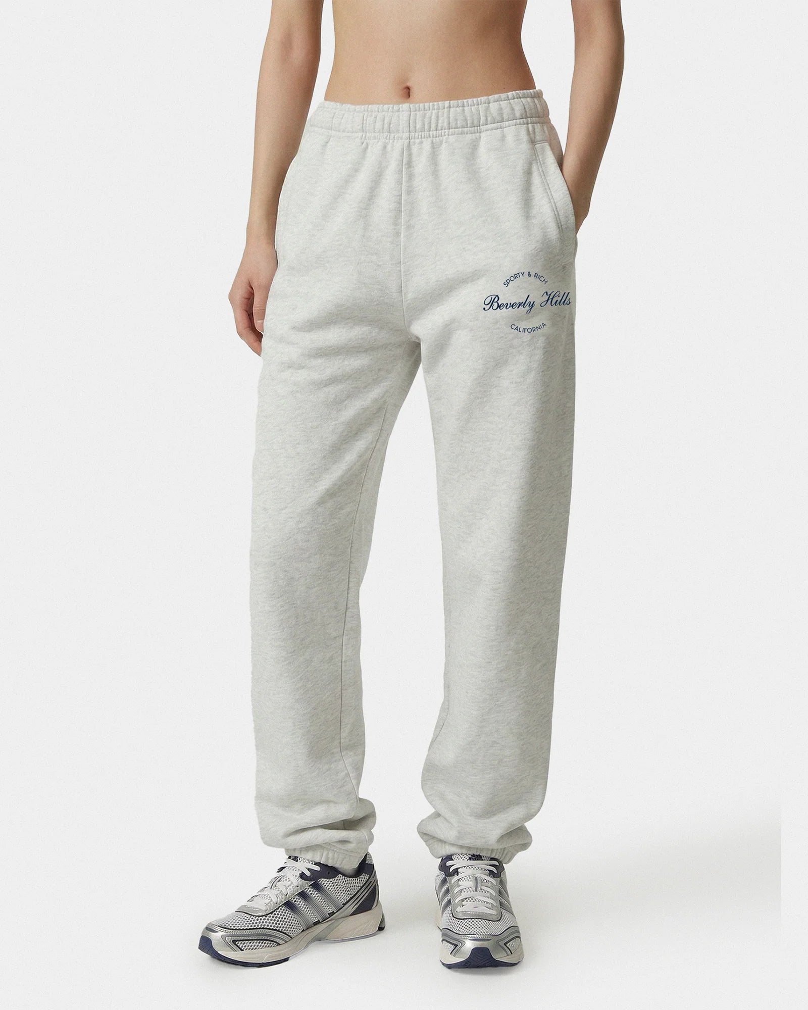 BEVERLY SCRIPT SWEATPANT HEATHER GREY