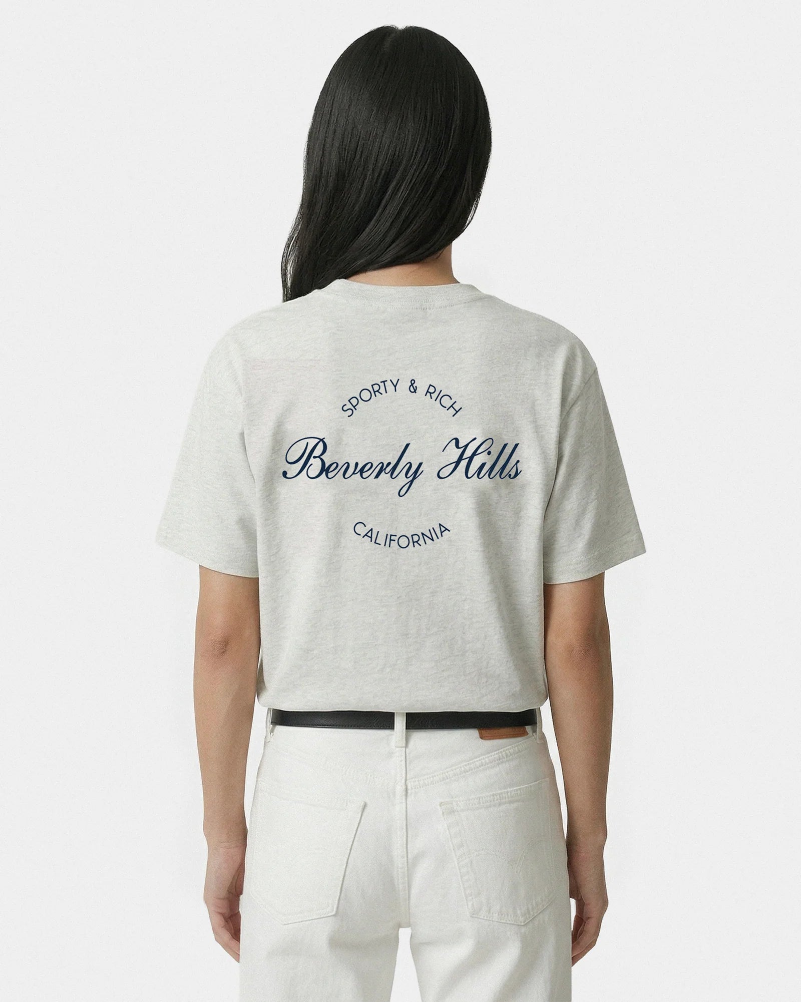 BEVERLY SCRIPT TSHIRT - HEATHER GREY